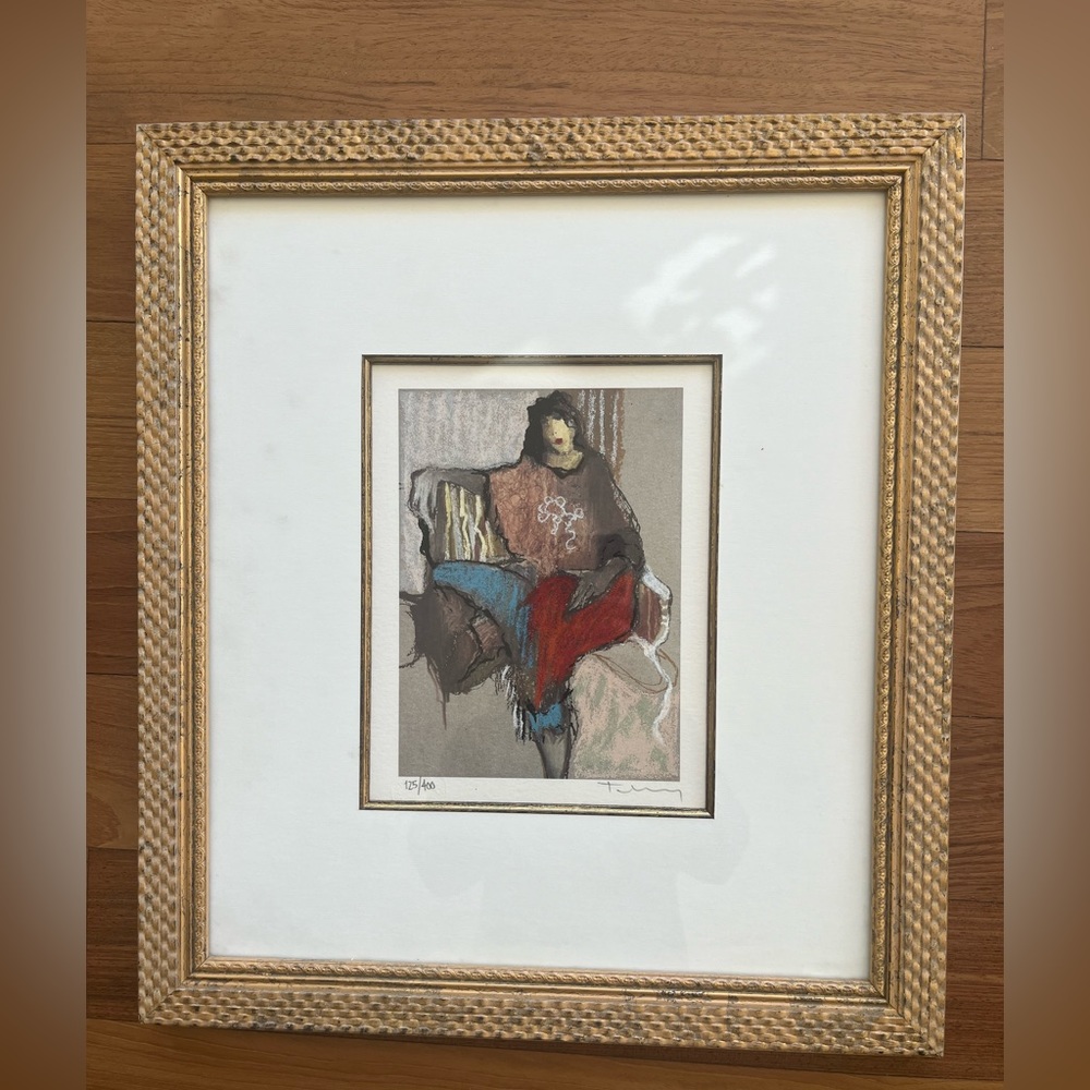 Itzchak Tarkay "Waiting - Natasha Suite" Serigraph Hand-Signed Numbered 125/400